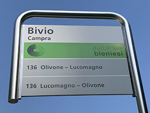 Campra, localit Bolla del Corno - fermata autobus