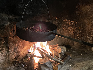 Il camino e le caldarroste