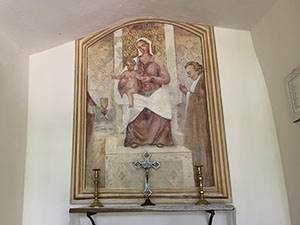 Affresco nella chiesetta della Madonna del Salto