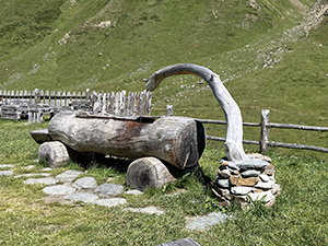 La fontana del Rifugio-Agriturismo Federia