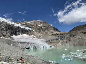 Il lago del Ghiacciaio Fellaria orientale