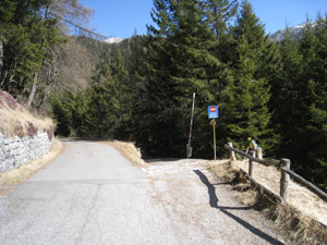 Inizio del primo itinerario
