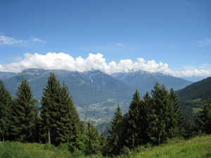 Il panorama dal bivacco