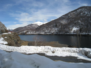 Il Lago Delio nel periodo invernale