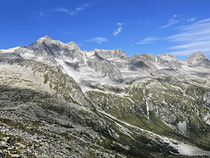 Panorama dai piedi del canalino