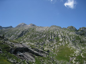 Panorama dal rifugio verso i monti