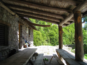 Dalla veranda del rifugio