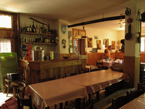 Interno del rifugio