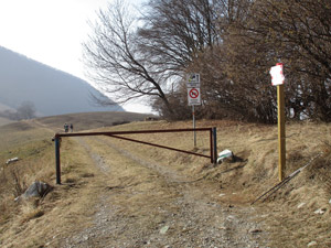 Inzio del tratto sterrato