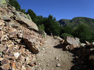 Una frana tra il passo del Cedrino e il Passo del Gandasso