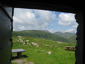 Panorama dalla porta del bivacco