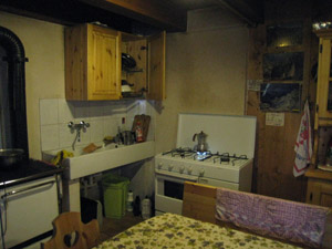 Interno del rifugio