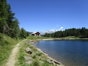 Il sentiero che costeggia il lago