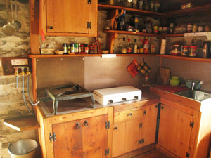 La cucina del rifugio