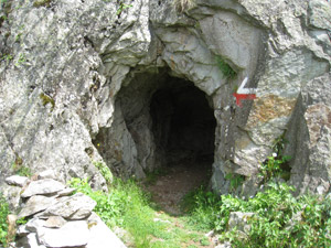Imbocco della galleria accanto al fortino