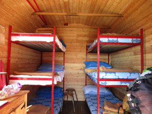 Interno del bivacco