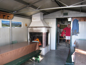 Interno del bivacco