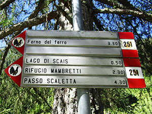 Segnavia alla partenza