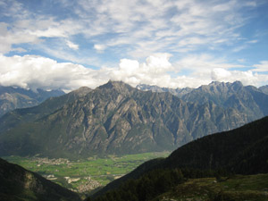 Panorama a valle dal bivacco