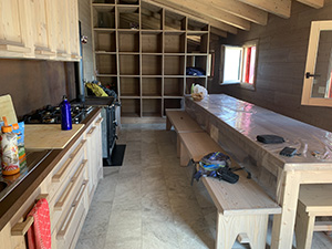 Il locale cucina e refettorio