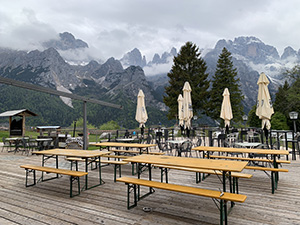I tavoli all'aperto