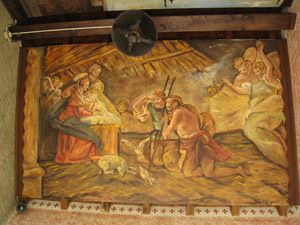 Uno degli affreschi della chiesa