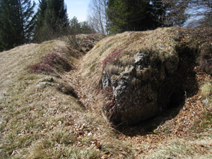 Resti di trincea in cima