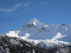 Veduta invernale del Pizzo Scalino