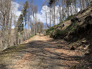 Un tratto sterrato della strada