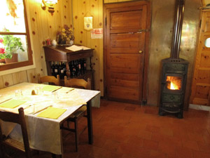 Interno del rifugio