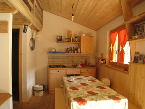 La cucina del bivacco