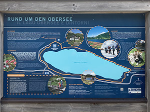 Pannello che parla del Lago Obersee