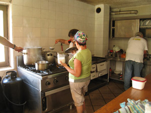 La cucina del bivacco