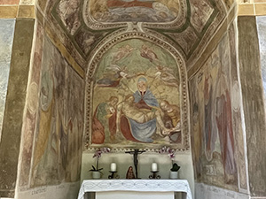 Affresco raffigurante la Deposizione dalla Croce