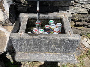 Lattine al fresco della fontana