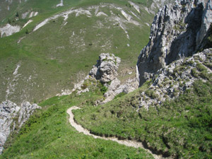 Discesa dal Passo Olone