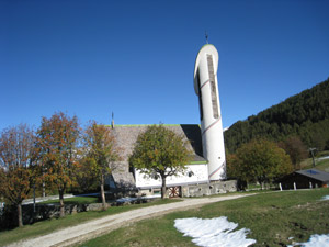 La chiesa al Pian delle Betulle