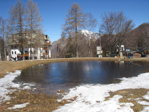 Il laghetto del Pian delle Betulle in versione invernale