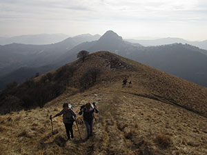 Risalendo la dorsale. Sullo sfondo il Sasso Gordona.