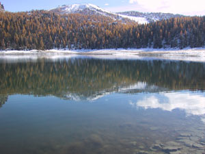 Veduta invernale del Lago Pal