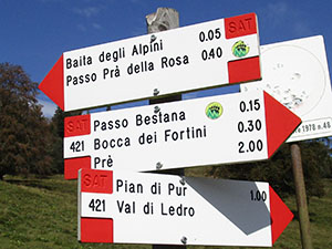 Segnavia al Passo Nota