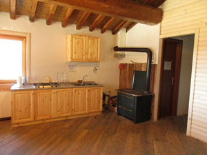 Interno del bivacco