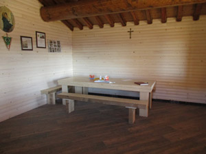Interno del bivacco