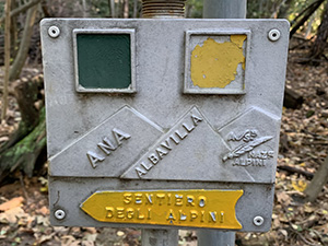 Segnavia del Sentiero degli Alpini