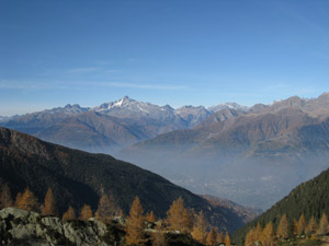 Panorama dal rifugio sulle Retiche