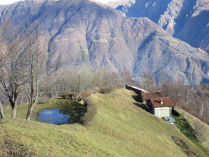 Pozza e case tra Nava e San Calimero