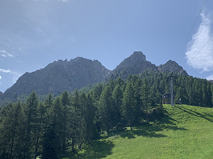 Panorama davanti alla baita
