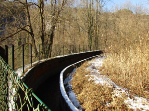 Tratto scoperto del canale di gronda