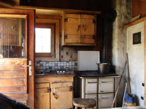 Interno del bivacco