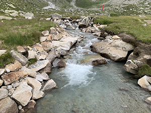 Il Torrente Poia accanto al rifugio
